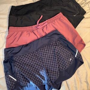 LOT : 3 Athletic Shorts - Black, Mauve, and Navy